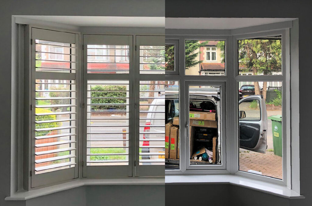 After blinds installation
